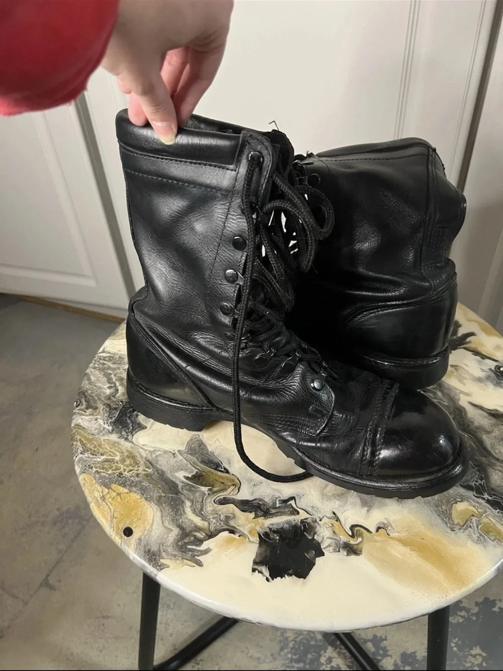 Vintage Corcoran 10” Field Boots Black Leather Made in USA